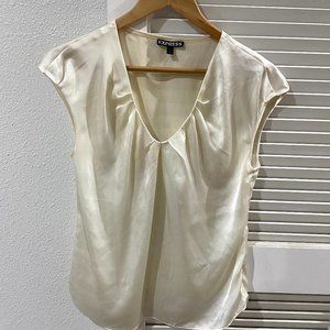 Express Silky Off White Top Size XS